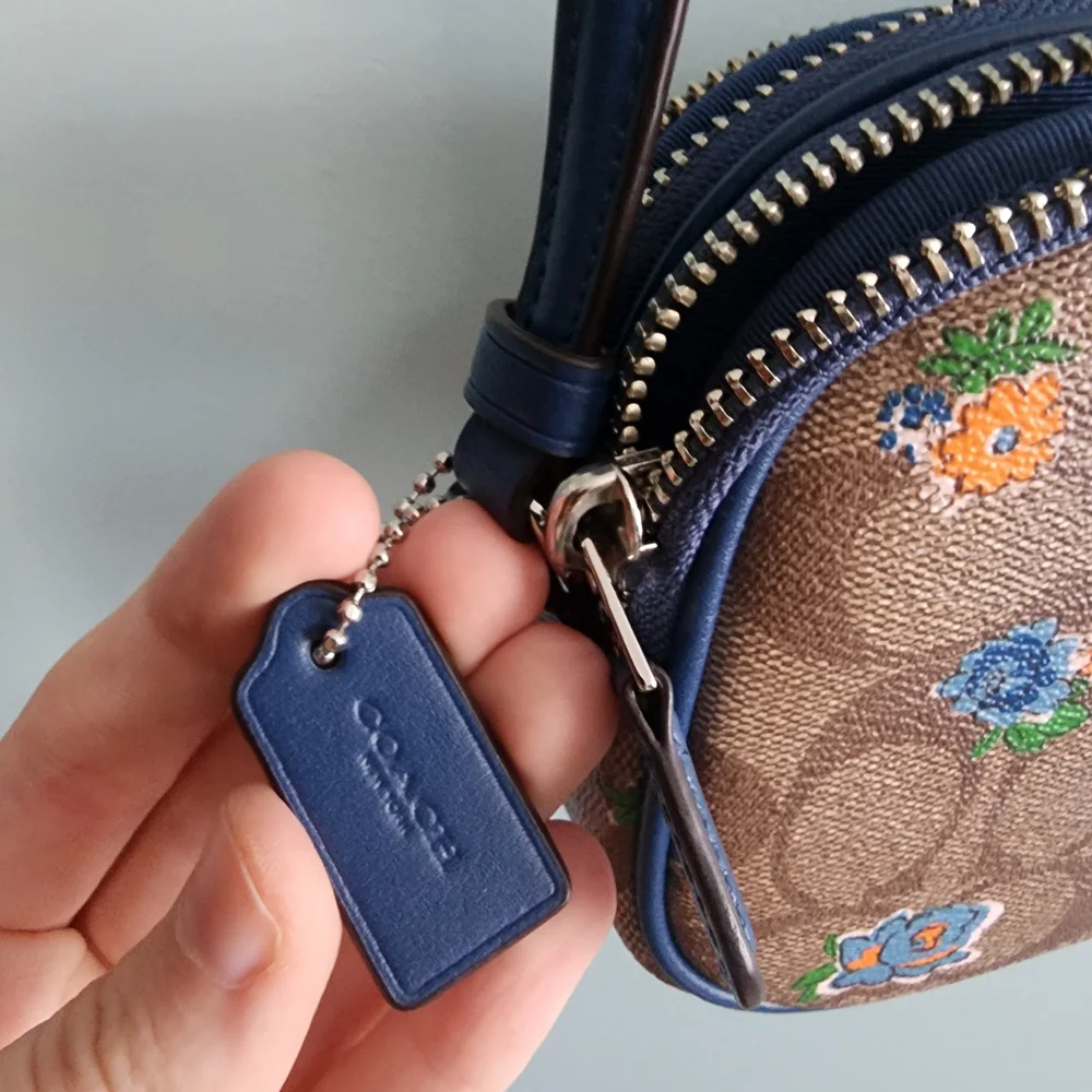 Coach Brown Signature Floral Crossbody Bag - Picture 6 of 6
